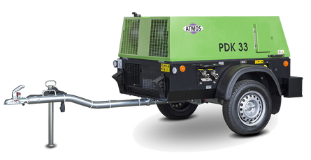 Передвижной компрессор Atmos PDK 33 фикс с тормозом